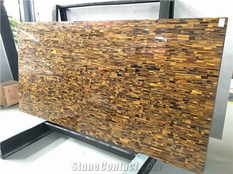 Moreroom Stone Semi Precious Stone Panel Tiger Eye Slab