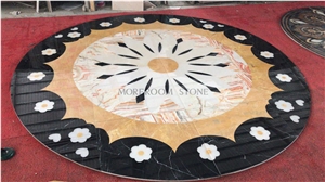 Moreroom Stone Waterjet Rectangle Marble Floor Medallions