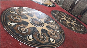 Moreroom Stone Waterjet Rectangle Marble Floor Medallions