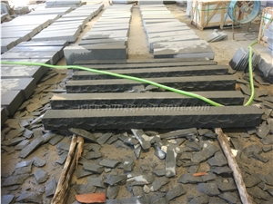 North G667 Dark Grey Granite Natural Flamed Post Pillar