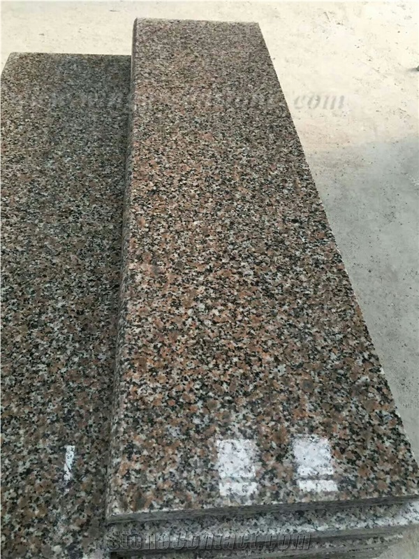 Polished G361 Granite Stairs&Steps, Wulian Flower, Winggreen Stone