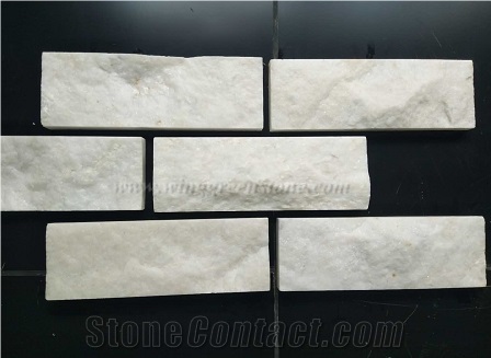 Quartzite Mushroomed Cladding Stone, Chinese Light Grey Quartzite Mushroom