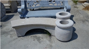 Chinese Granites G603 G682 G654 Bench and Two Flower Pots Combination