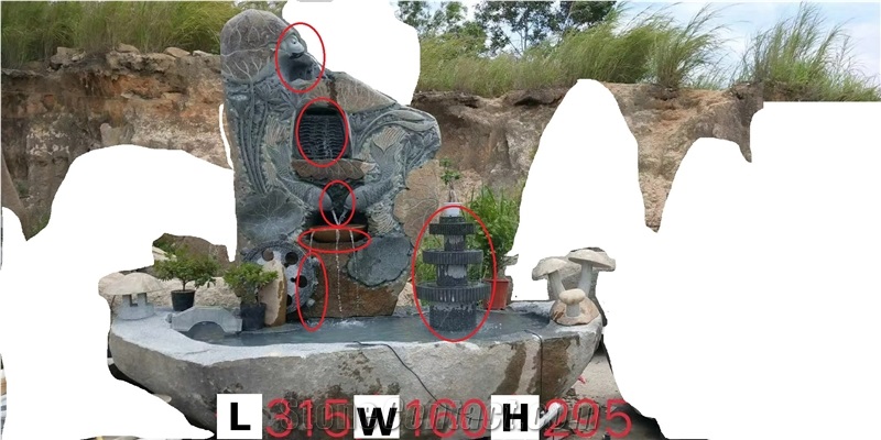 Granites Basalt Stone Big Fountains,Double Fountains,6 Fountains