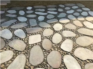 Pebble Random Flagstone Stepping Stone,Black Basalt Random Stepping St