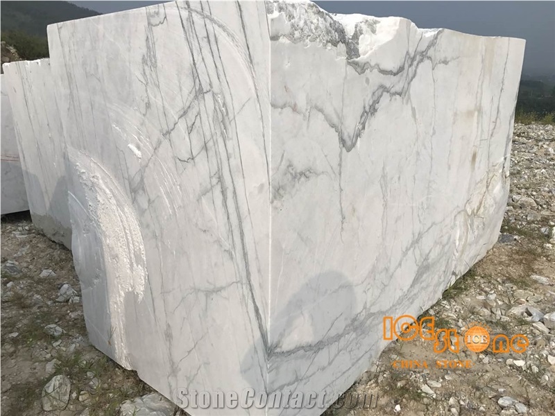 China Aurora Perola Green & White Lilac Emerland Marble Blocks