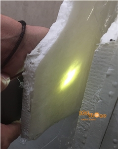 Pure White Onyx Slabs/Chinna Decoration Building Material/Good Backlit