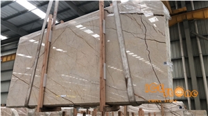 Sofitel Gold Marble over Flowing Canali Dragon Net Beige Slabs