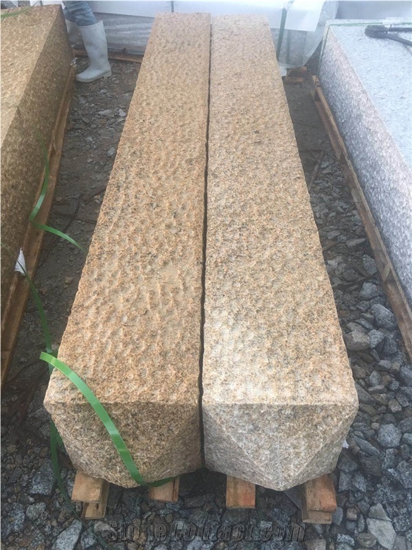 Golden Rusty Granite Pineapple G682 Curbstone