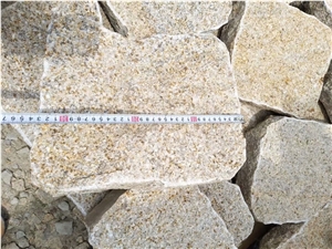 Sawn Cut Random Edges G682 Granite Pavers Rusty Granite Landscaping Stones