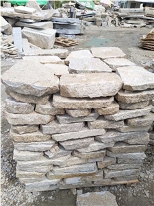 Sawn Cut Random Edges G682 Granite Pavers Rusty Granite Landscaping Stones