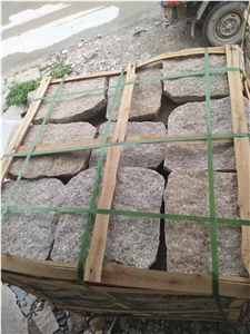 Sawn Cut Random Edges G682 Granite Pavers Rusty Granite Landscaping Stones