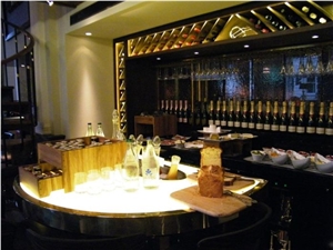 Jade Glass Slabs, Kitchen & Bathroom Countertops,Backlit Series.
