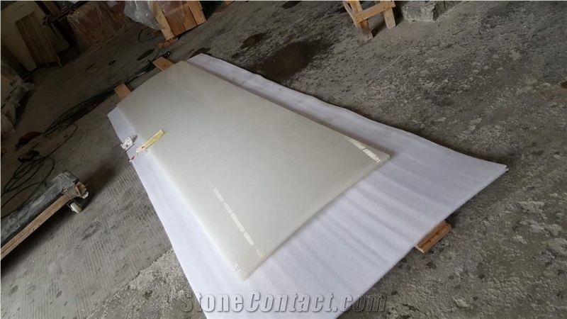 Laminated Jade Glass Slabs, Crystallized Stone