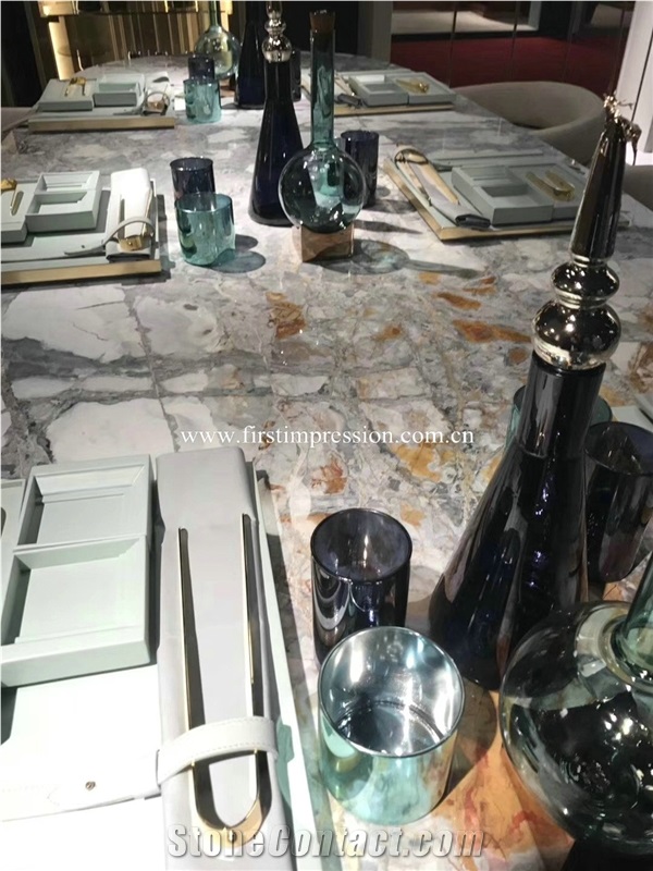 Hot Snow White Marble Tabletops/White Marble Reception Counter