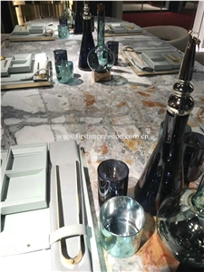 Hot Snow White Marble Tabletops/White Marble Reception Counter