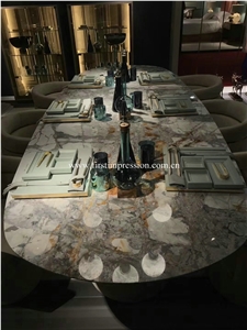 Hot Snow White Marble Tabletops/White Marble Reception Counter