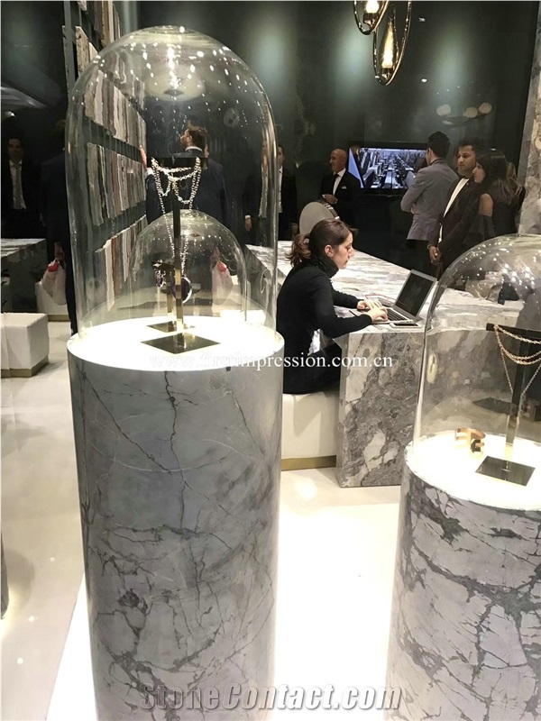 Hot Snow White Marble Tabletops/White Marble Reception Counter