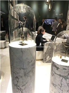 Hot Snow White Marble Tabletops/White Marble Reception Counter