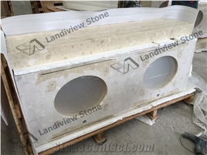 Beige Terrazzo Vanity Tops, Terrazzo Tiles,Artificial Stone Vanity Top