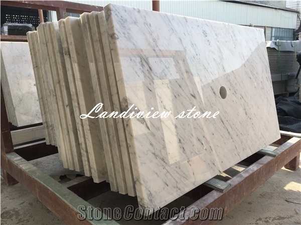 Bianco Carrara Bathroom Vanity Tops