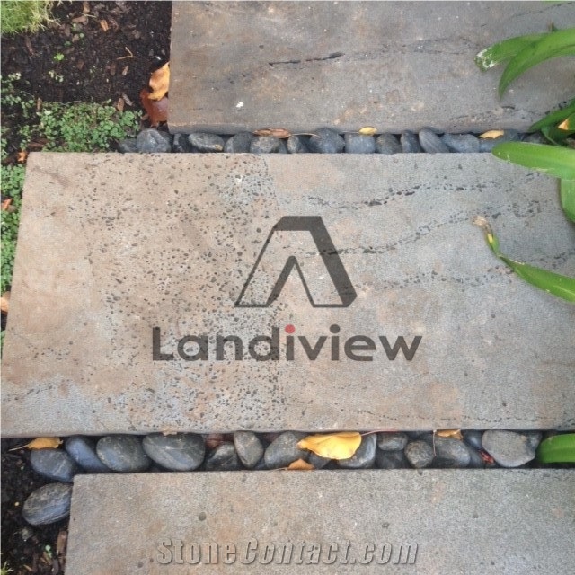 Bluestone Swimming Pool Coping Tiles Paving Many Holes
