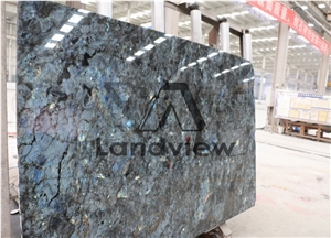 Labradorite Blue, Lemurian Blue, Peacock Blue Granite Tiles & Slabs