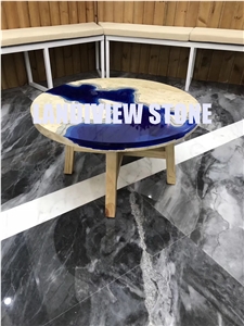 Lagoon Table, Travertine Table Tops