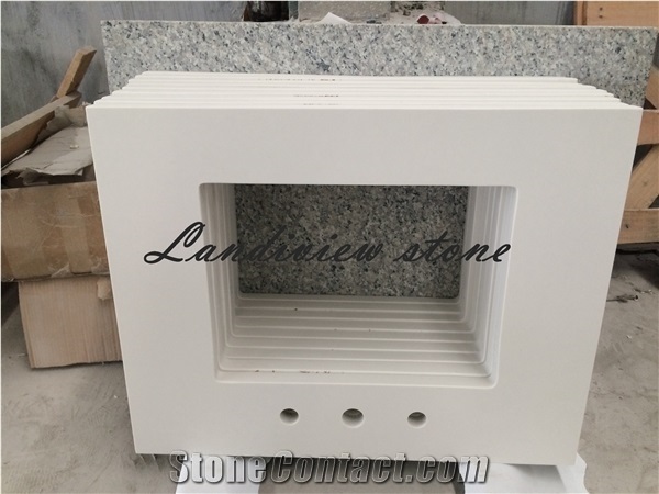Pure White Quartz Vanity Tops, Pure White Quartz Bathroom Tops