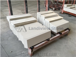 Quartz Vanity Tops, Pure White Quartz Vanity Tops,45 Degree Mitred Cut