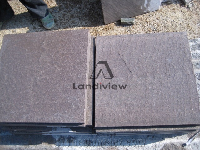 Sandstone Floor Covering Brown Stone Jumbo Pattern Ashlar Pattern