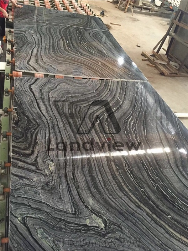 Silver Waves/Zebra Black Wooden Forest Brown Marble Stone Slabs&Tiles