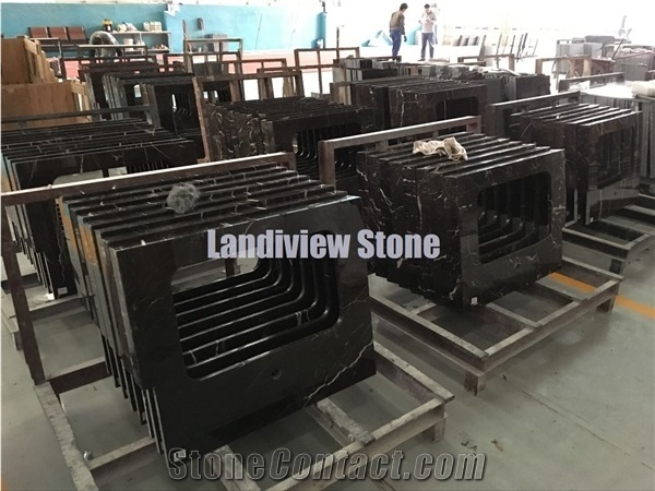 St.Laurant Bathroom Tops, Black Marble Vanity Tops