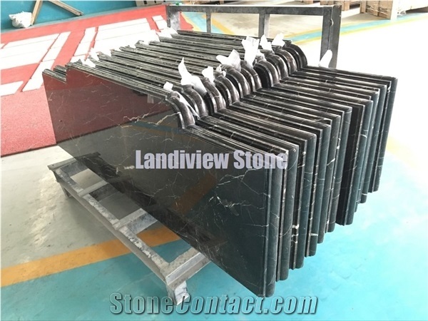 St.Laurant Bathroom Tops, Black Marble Vanity Tops