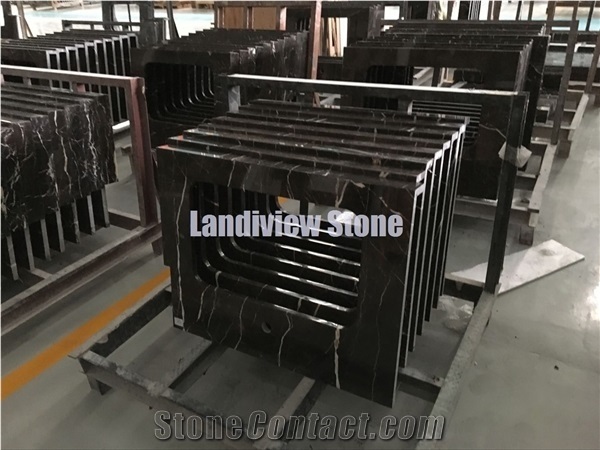 St.Laurant Bathroom Tops, Black Marble Vanity Tops