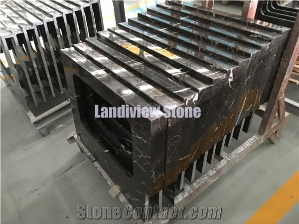 St.Laurant Bathroom Tops, Black Marble Vanity Tops