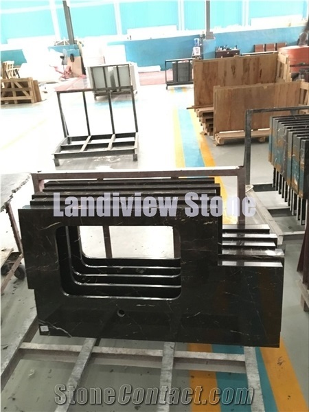 St.Laurant Bathroom Tops, Black Marble Vanity Tops