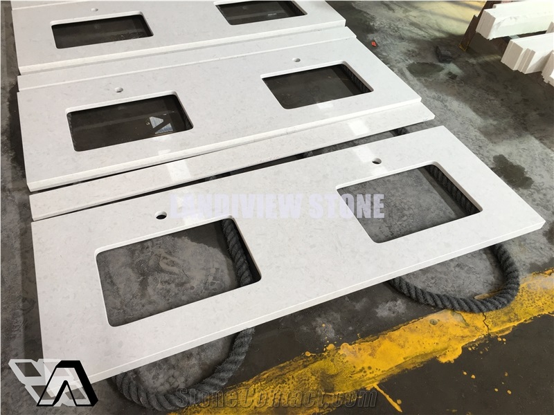 White Quartz Kitchen Counter Top/Quartz Countertop