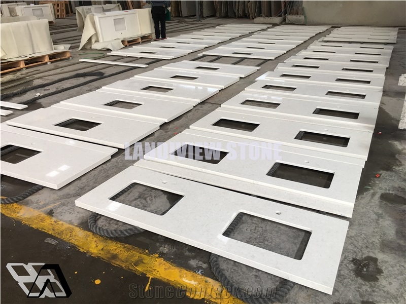 White Quartz Kitchen Counter Top/Quartz Countertop