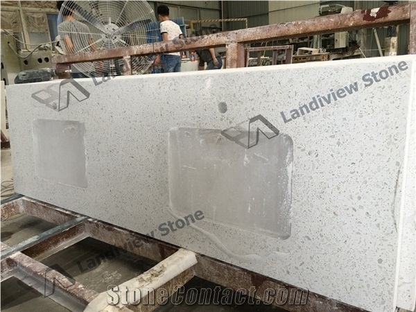 White Terrazzo Vanity Tops, White Terrazzo Tiles,Artificial Vanity Top