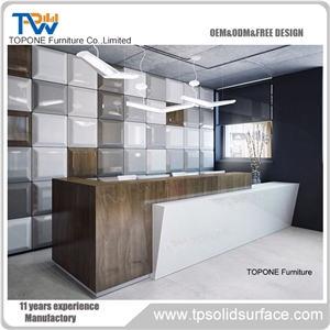 Acrylic Solid Surface Office Furniture Reception