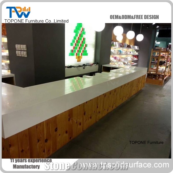 Acrylic Solid Surface Office Furniture Reception