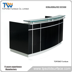 Artificial Marble Led Reception Desk