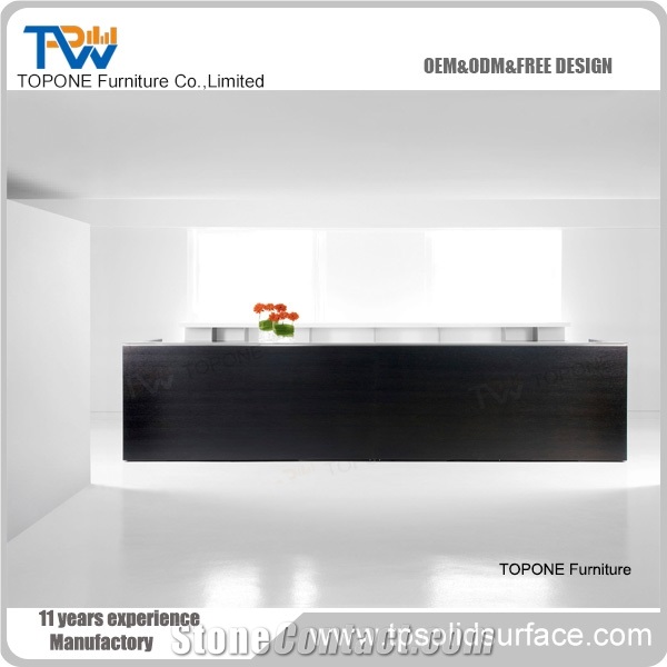 Artificial Marble Led Reception Desk