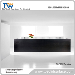 Artificial Marble Led Reception Desk