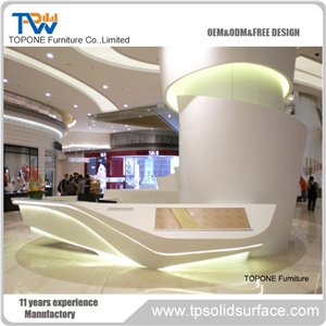 Artificial Marble Led Reception Desk