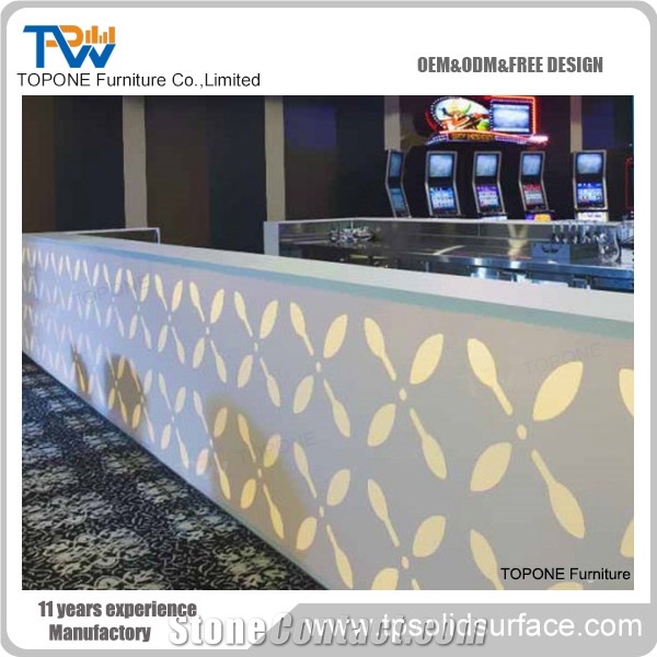 Artificial Marble Modern High Fashion Reception Counter