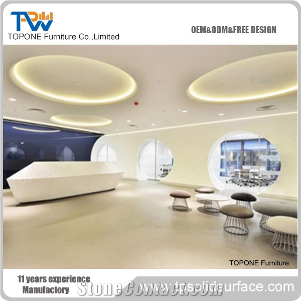 Artificial Marble Modern High Fashion Reception Counter