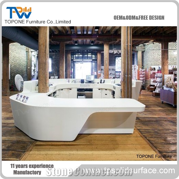 Artificial Marble Modern High Fashion Reception Counter