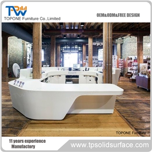 Artificial Marble Modern High Fashion Reception Counter